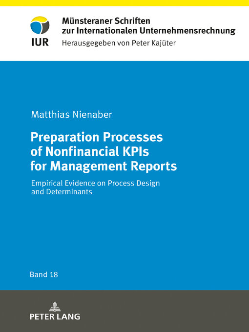 Title details for Preparation Processes of Nonfinancial KPIs for Management Reports by Matthias Nienaber - Available